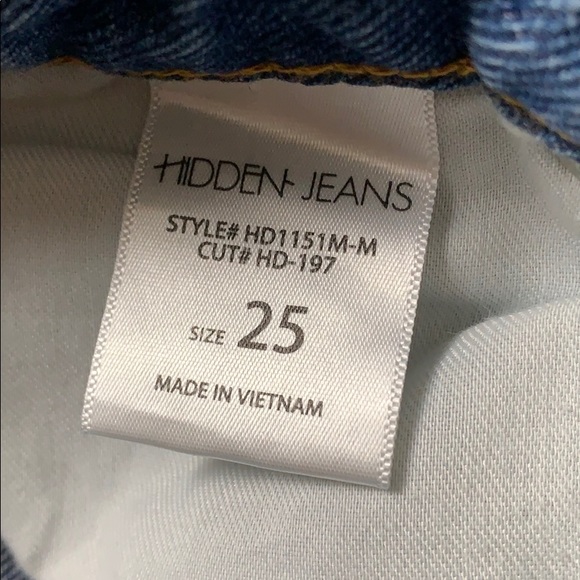 Hidden Jeans classic slim cropped mom jeans size25 - Picture 9 of 12
